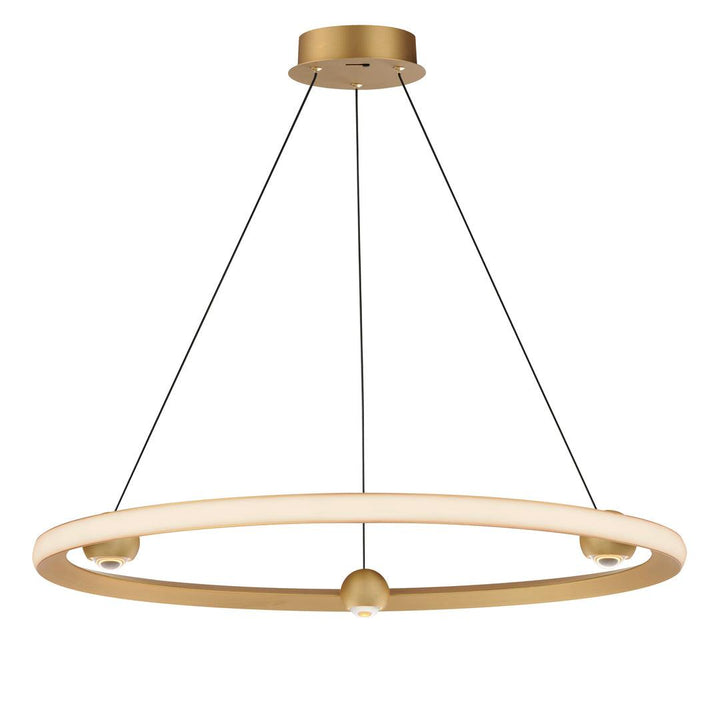 LED Steel Ring with Acrylic Diffuser Color Temperature Changeable Chandelier - LV LIGHTING