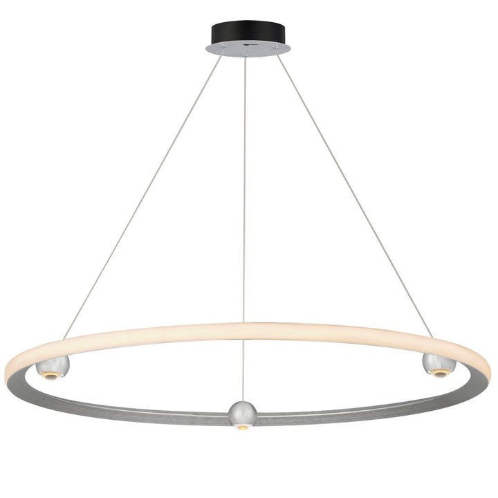 LED Steel Ring with Acrylic Diffuser Color Temperature Changeable Chandelier - LV LIGHTING