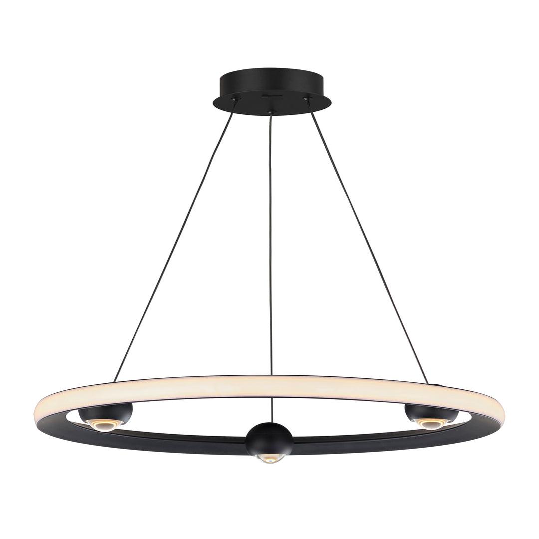 LED Steel Ring with Acrylic Diffuser Color Temperature Changeable Chandelier - LV LIGHTING