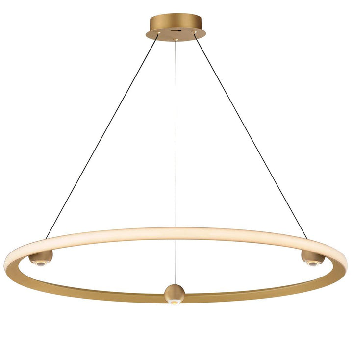LED Steel Ring with Acrylic Diffuser Color Temperature Changeable Chandelier - LV LIGHTING