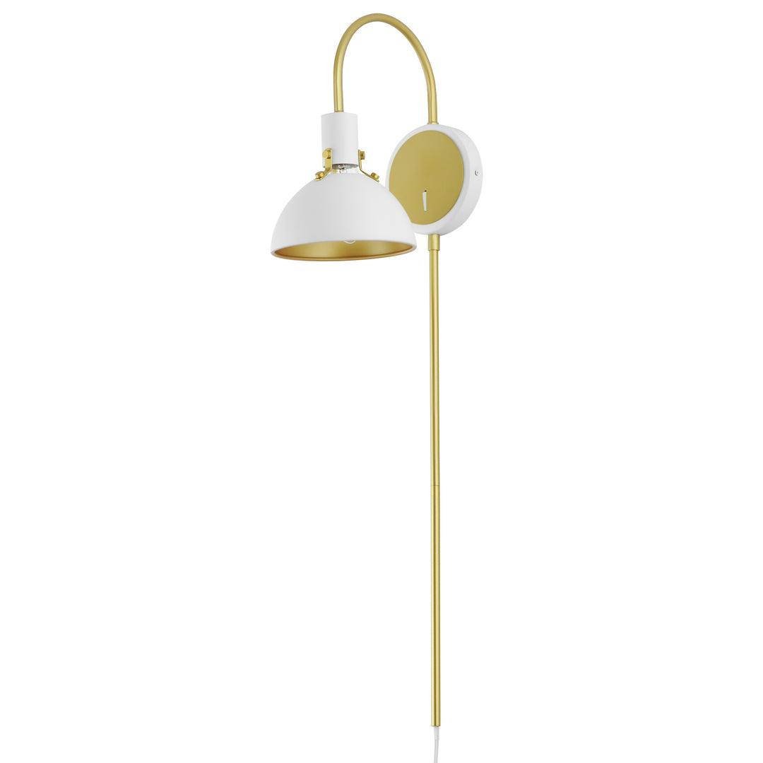 Aluminum Detached Shade with Curve Arm Plug In Wall Sconce - LV LIGHTING