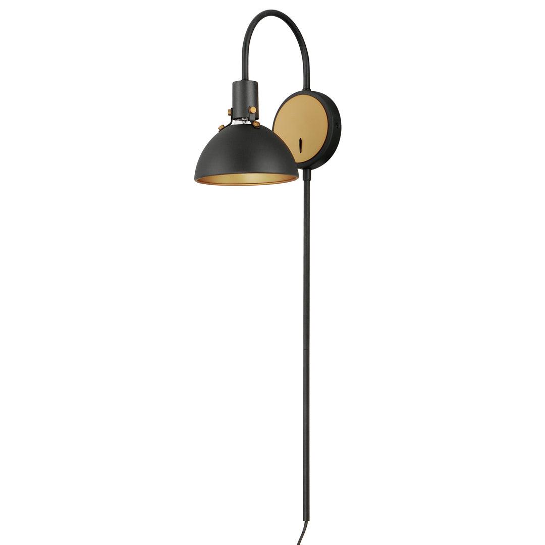Aluminum Detached Shade with Curve Arm Plug In Wall Sconce - LV LIGHTING