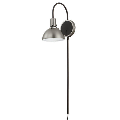 Aluminum Detached Shade with Curve Arm Plug In Wall Sconce - LV LIGHTING