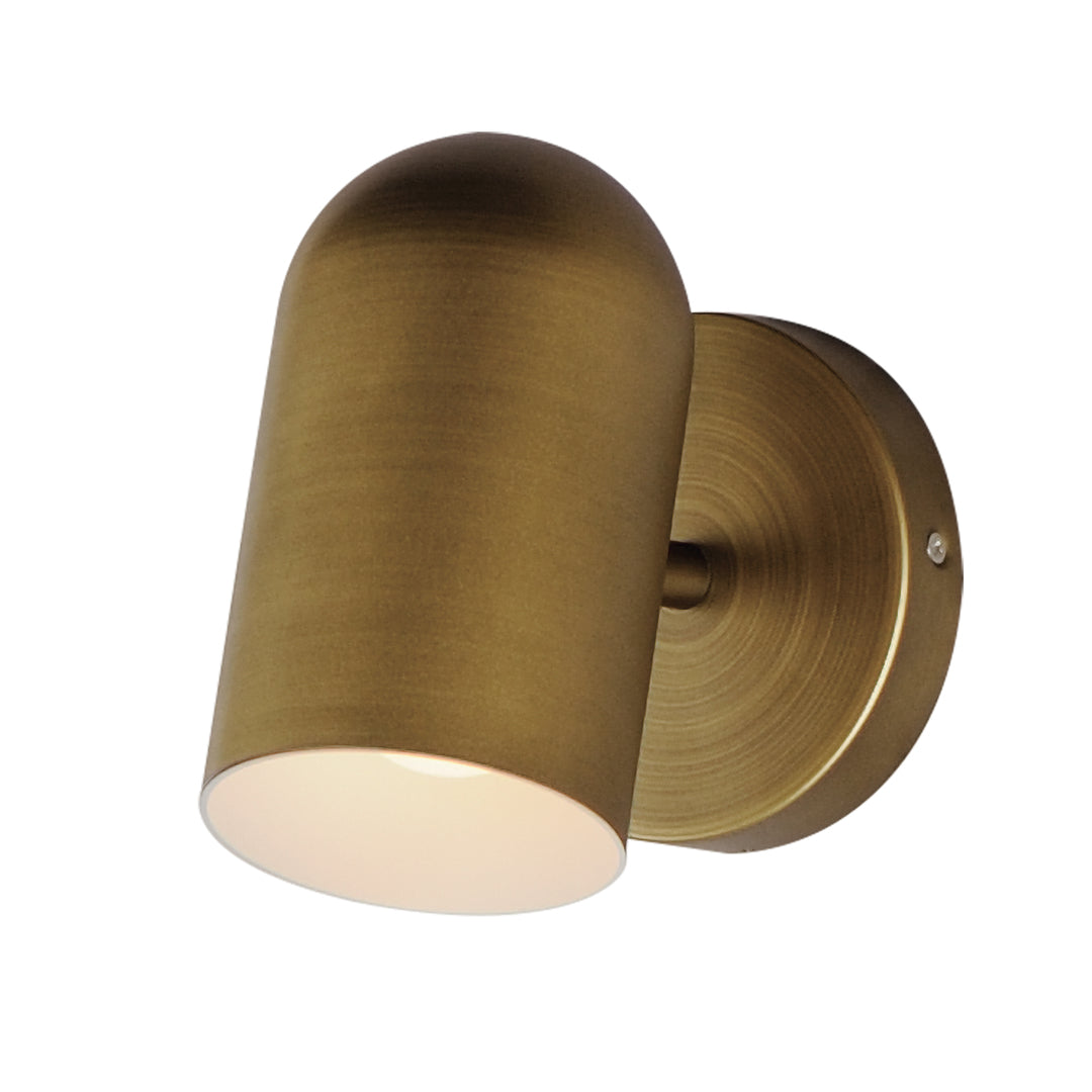 SpotLight Outdoor LED Sconce in Natural Aged Brass by Maxim Lighting