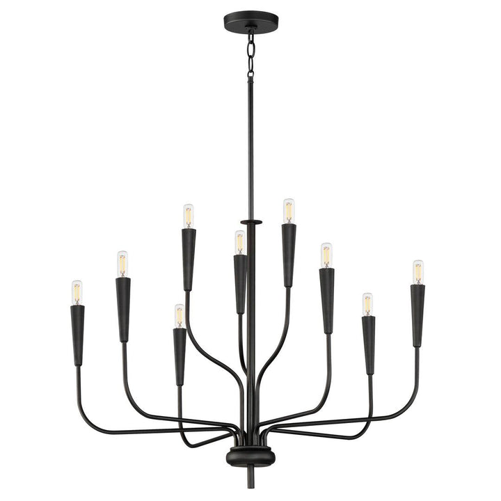 Steel Curve Arm Chandelier - LV LIGHTING
