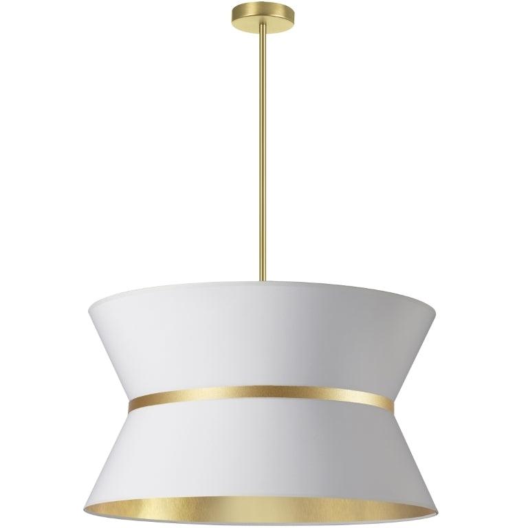 Steel Cinched Frame with Fabric Shade Chandelier - LV LIGHTING