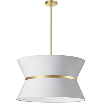 Steel Cinched Frame with Fabric Shade Chandelier - LV LIGHTING
