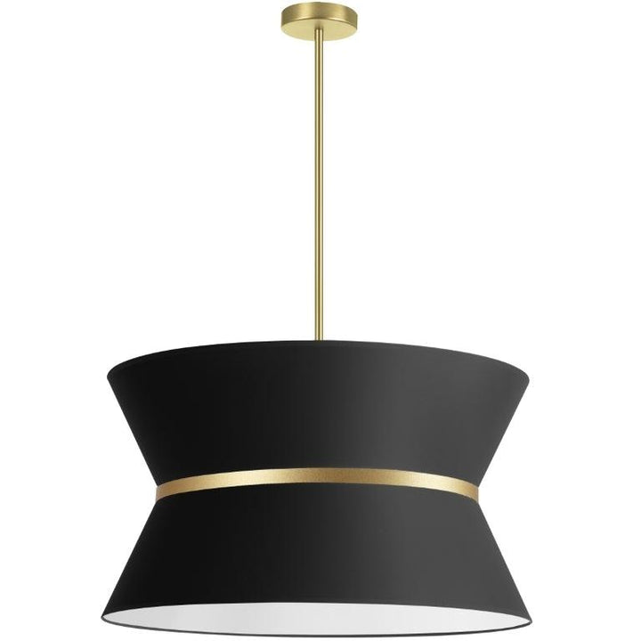 Steel Cinched Frame with Fabric Shade Chandelier - LV LIGHTING