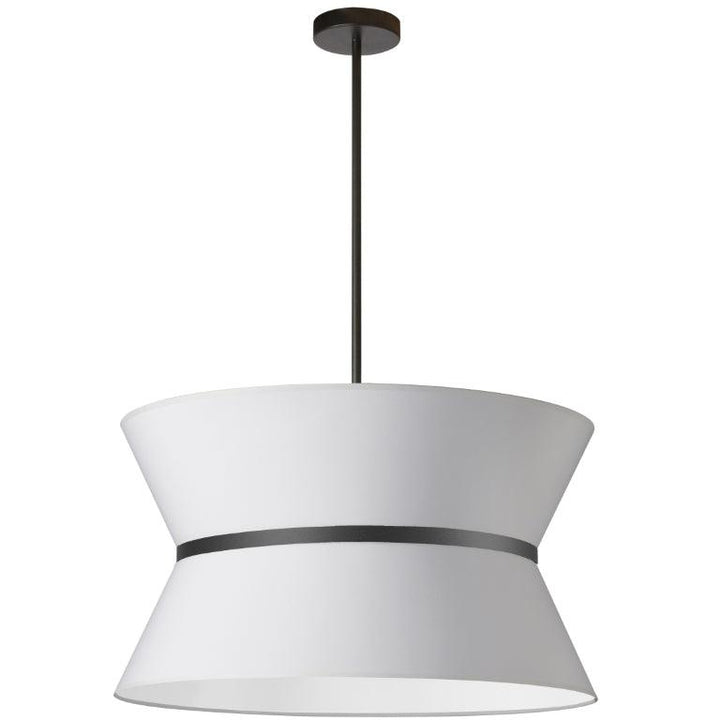 Steel Cinched Frame with Fabric Shade Chandelier - LV LIGHTING