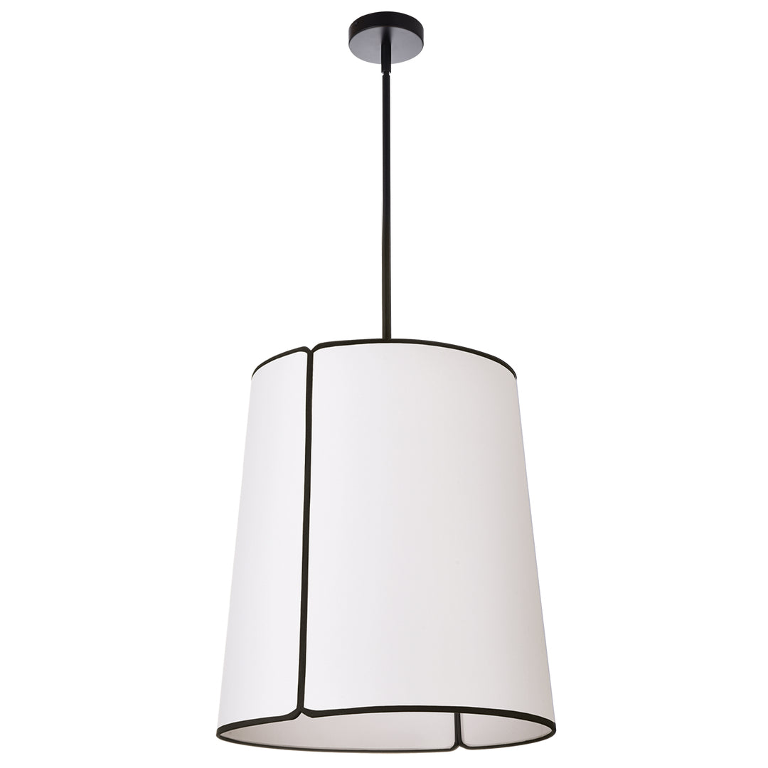 Steel Frame with Fabric Shade Pendant