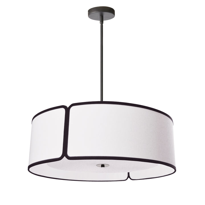 Steel Frame with Fabric Drum Shade Chandelier