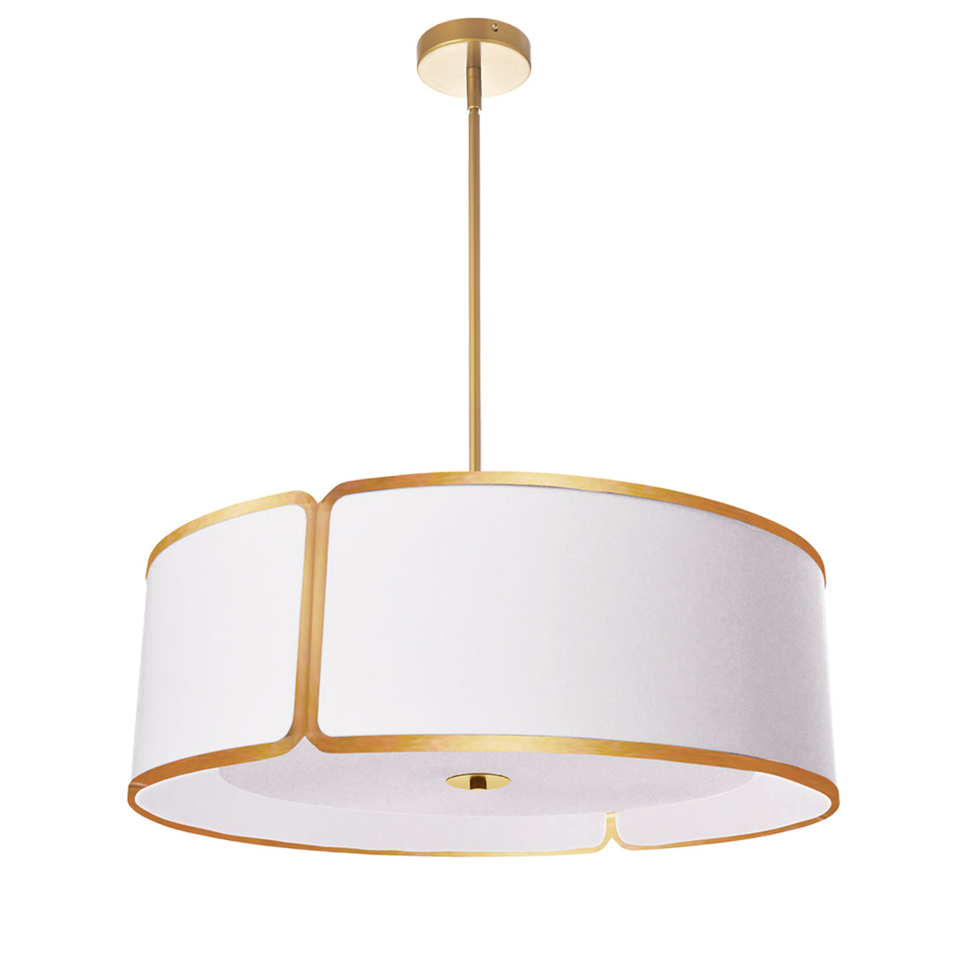Steel Frame with Fabric Drum Shade Chandelier