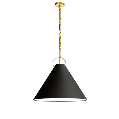 Steel Frame with Conic Fabric Shade Chandelier