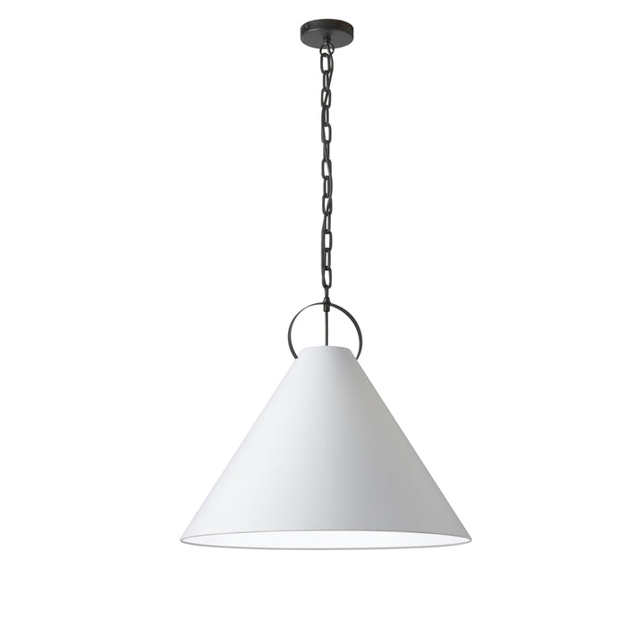 Steel Frame with Conic Fabric Shade Chandelier