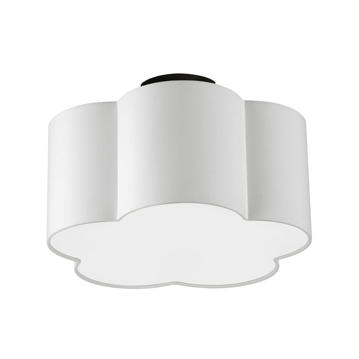 Steel Frame with Phlox Fabric Shade Flush Mount