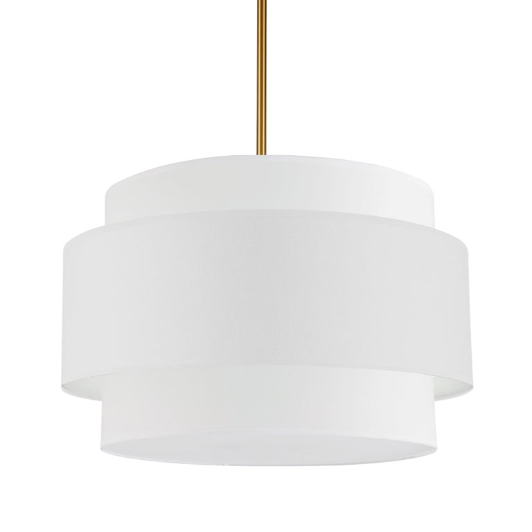 Steel Frame with Double Fabric Drum Shade Chandelier