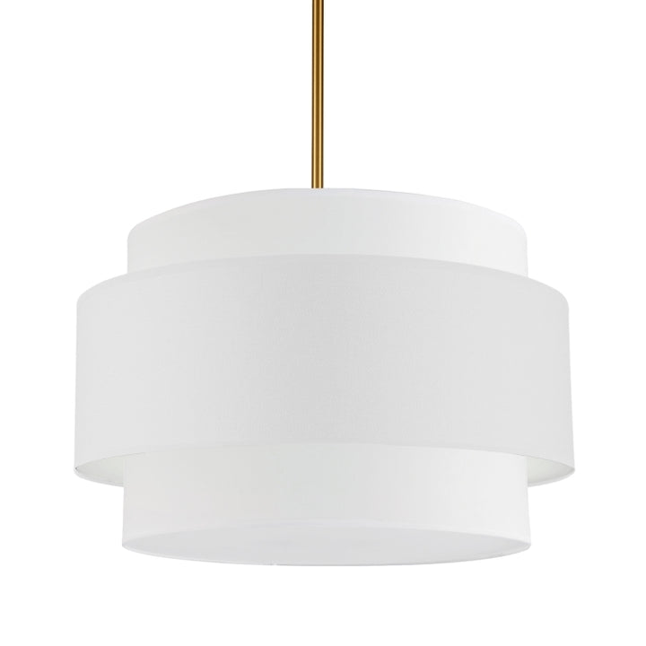 Steel Frame with Double Fabric Drum Shade Chandelier