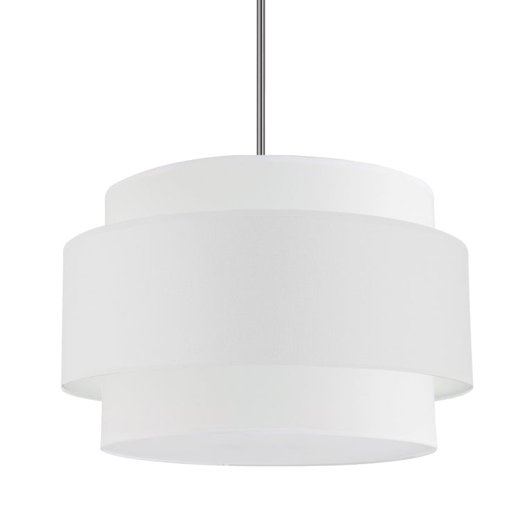 Steel Frame with Double Fabric Drum Shade Chandelier