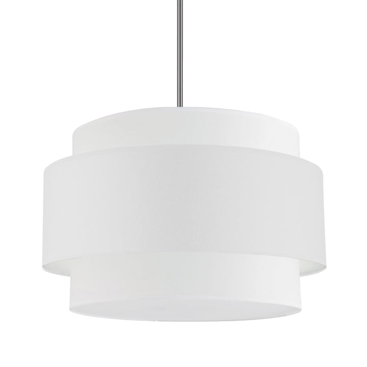 Steel Frame with Double Fabric Drum Shade Chandelier