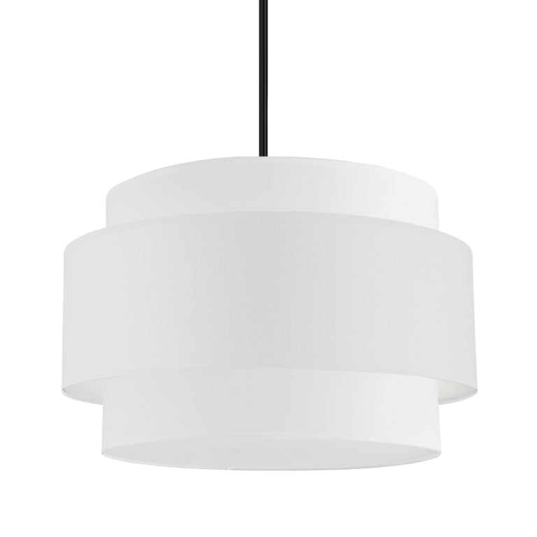Steel Frame with Double Fabric Drum Shade Chandelier
