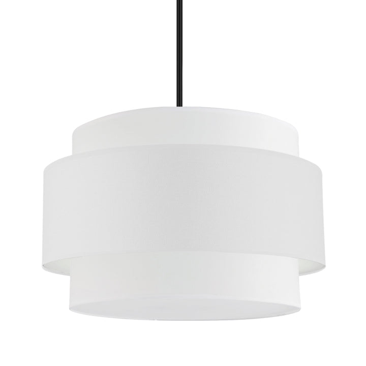 Steel Frame with Double Fabric Drum Shade Chandelier