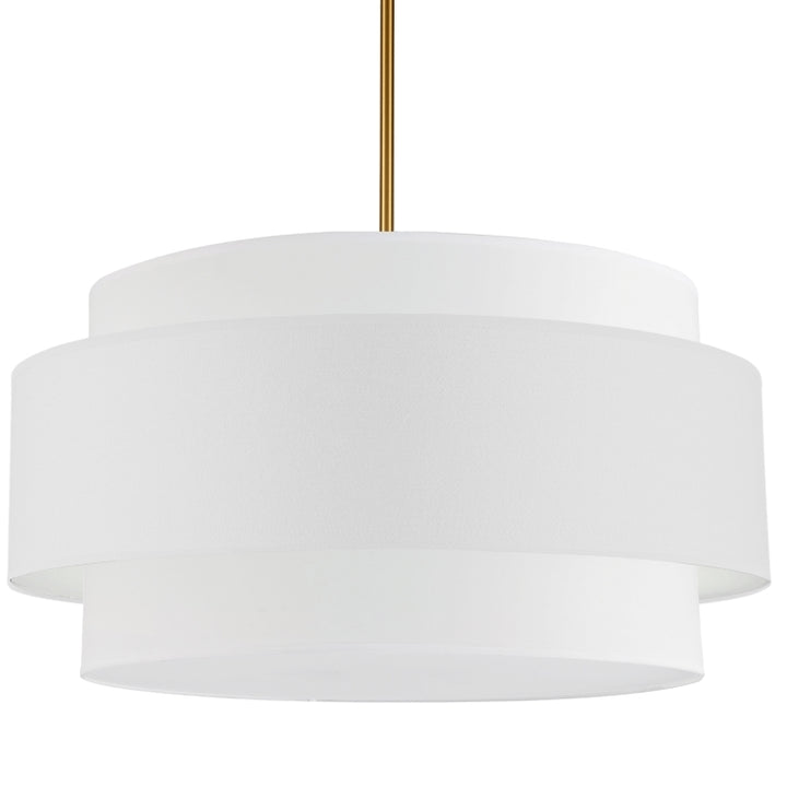 Steel Frame with Double Fabric Drum Shade Chandelier