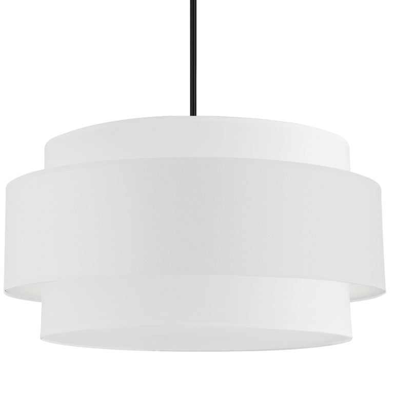 Steel Frame with Double Fabric Drum Shade Chandelier