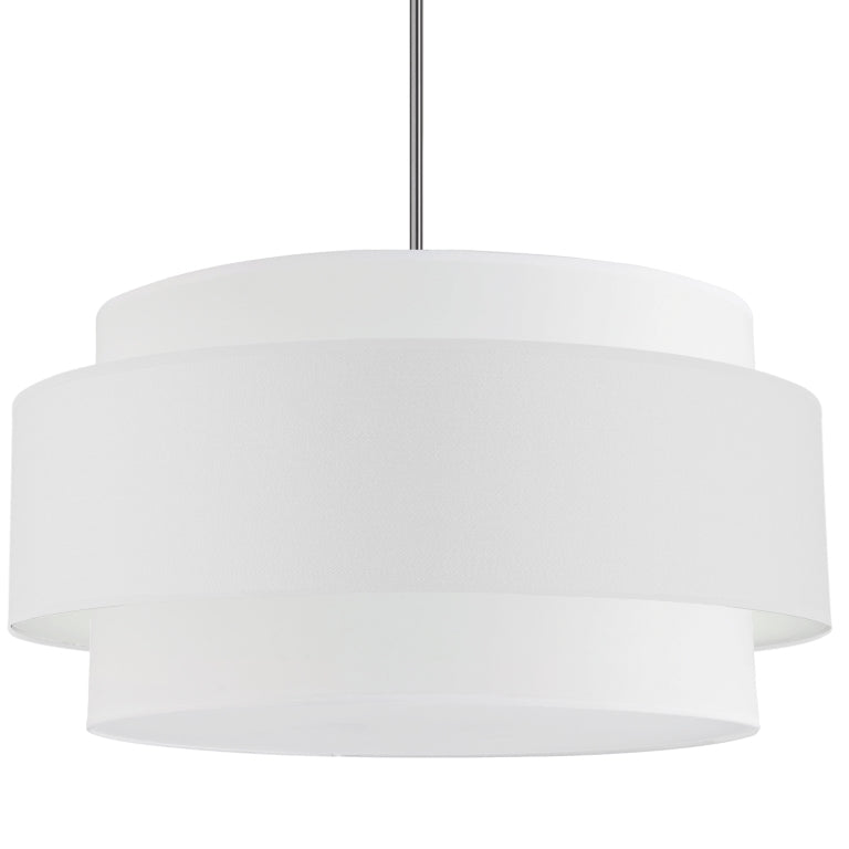 Steel Frame with Double Fabric Drum Shade Chandelier