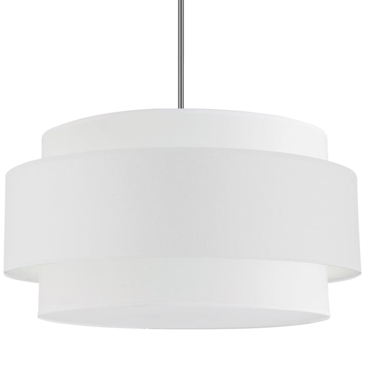 Steel Frame with Double Fabric Drum Shade Chandelier