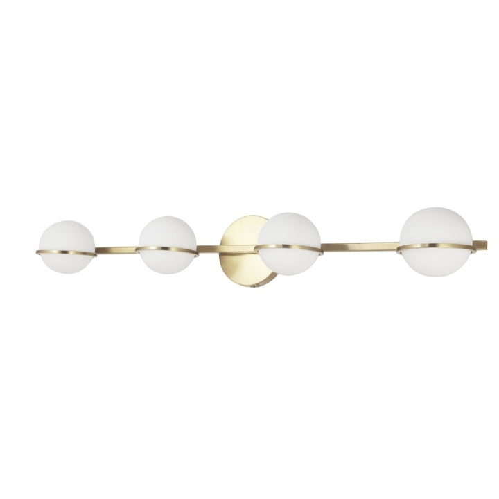Steel Frame with Frosted Glass Globe Vanity Light