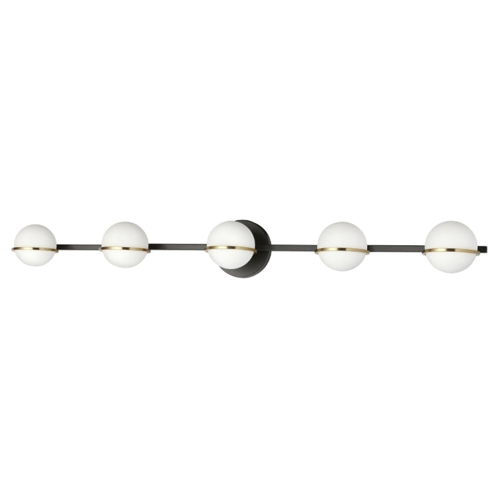 Steel Frame with Frosted Glass Globe Vanity Light