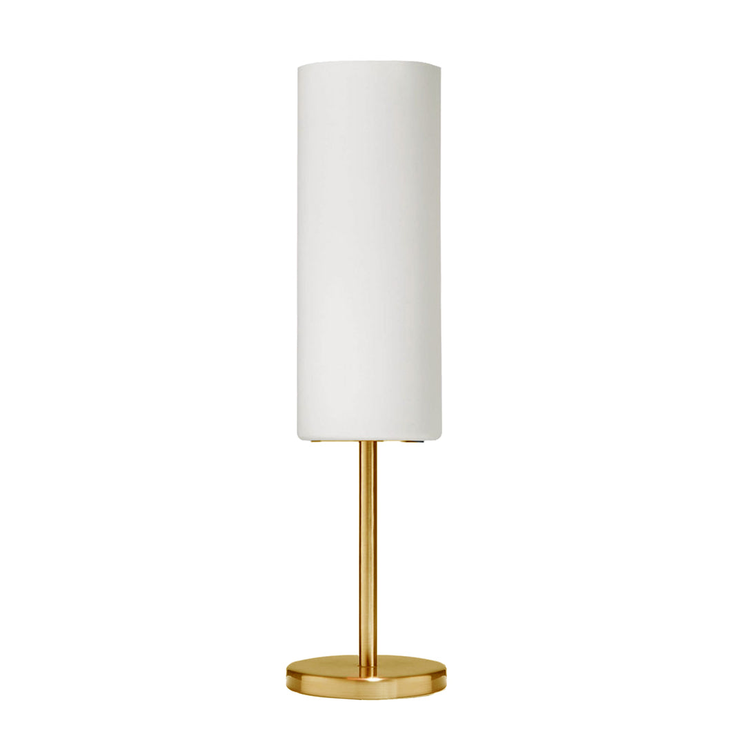 Steel Frame with Cylindrical Frosted Shade Table Lamp