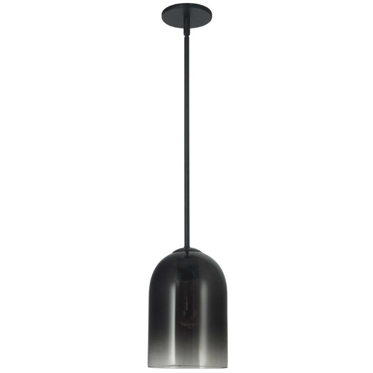 Matte Black with Transition Smoked Glass Shade Pendant - LV LIGHTING