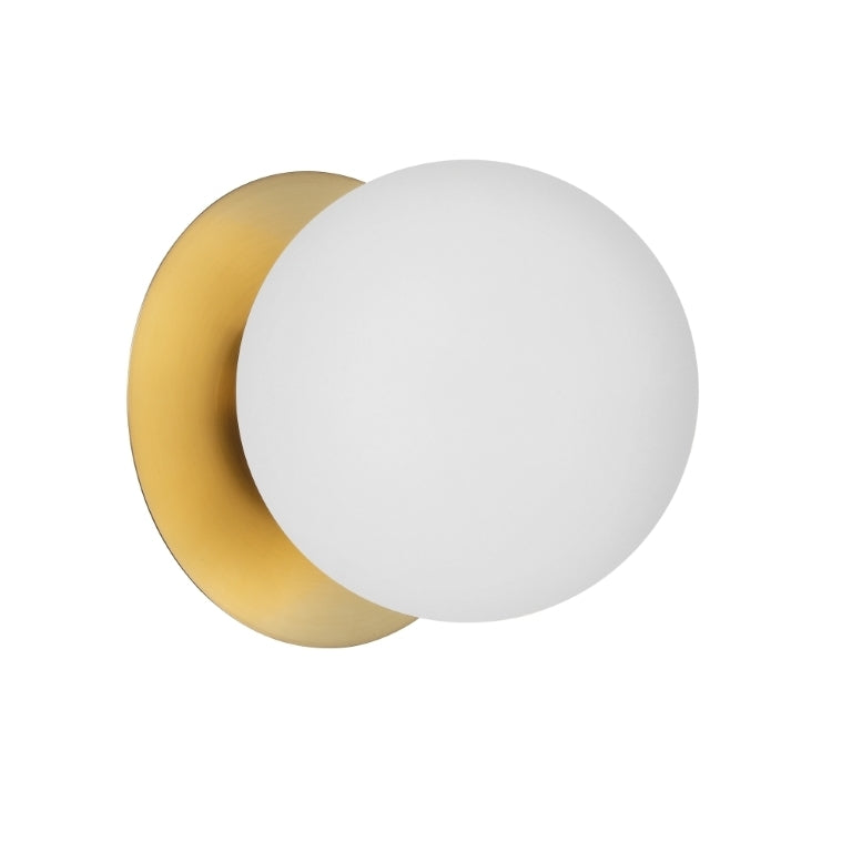 Steel Frame with Glass Globe Shade Wall Sconce