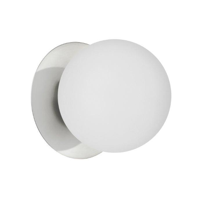 Steel Frame with Glass Globe Shade Wall Sconce