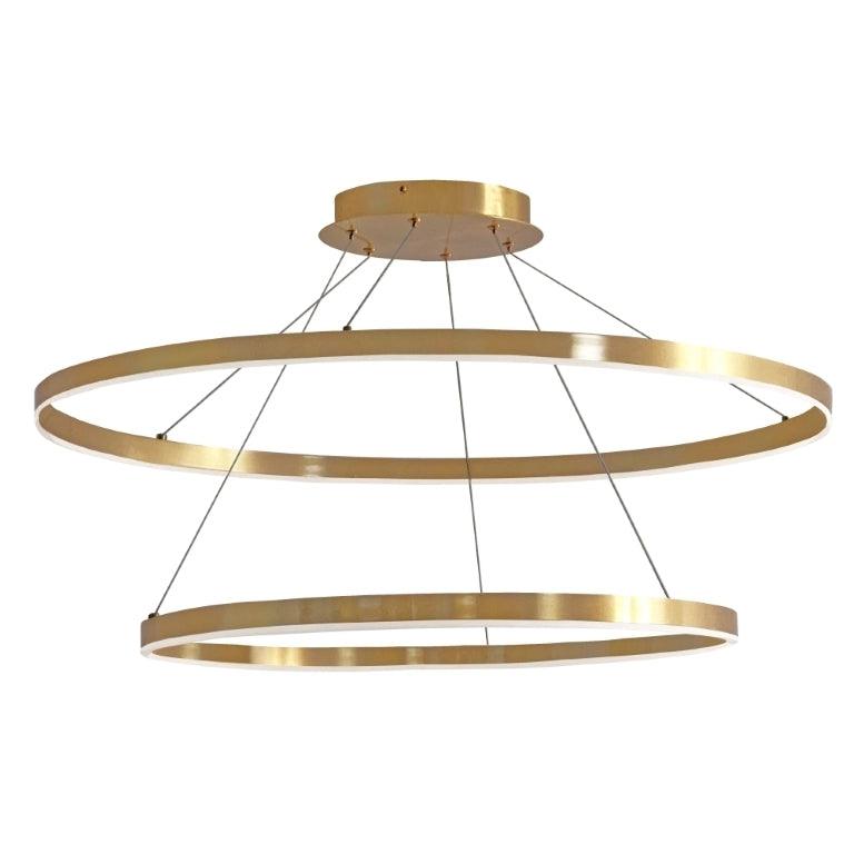 LED Steel Ring with Acrylic Diffuser Double Ring Chandelier - LV LIGHTING