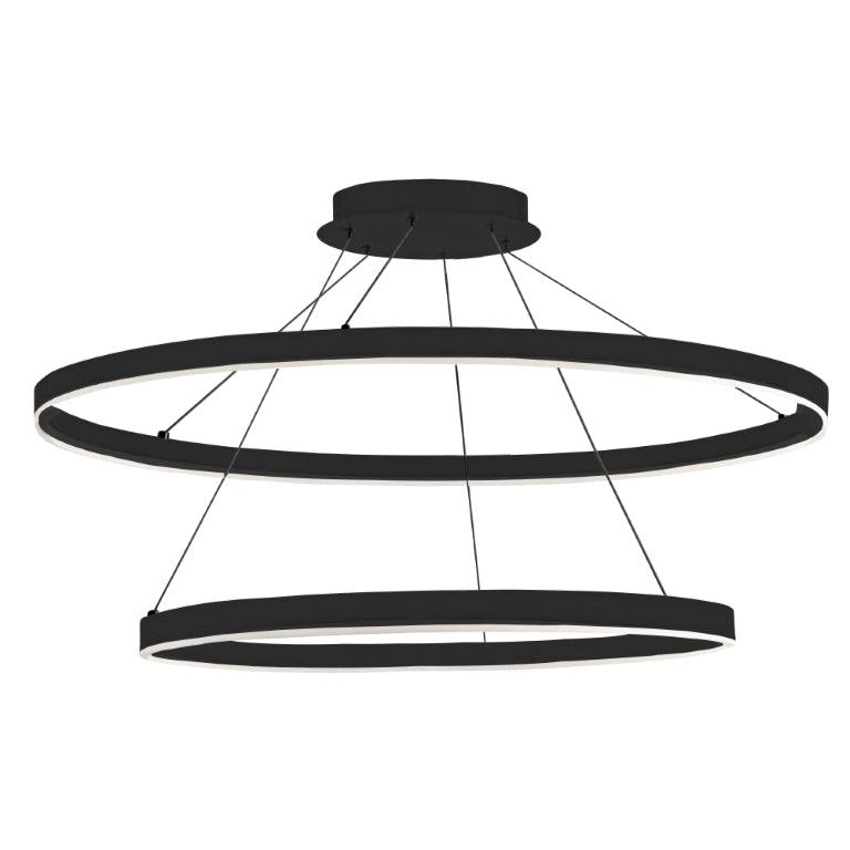 LED Steel Ring with Acrylic Diffuser Double Ring Chandelier - LV LIGHTING