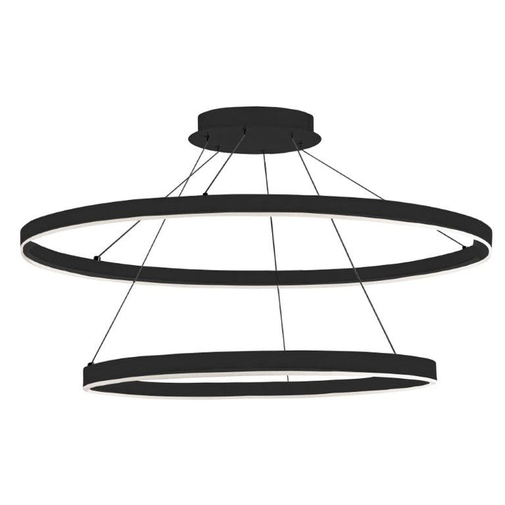 LED Steel Ring with Acrylic Diffuser Double Ring Chandelier - LV LIGHTING