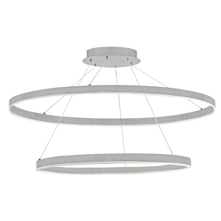 LED Steel Ring with Acrylic Diffuser Double Ring Chandelier - LV LIGHTING