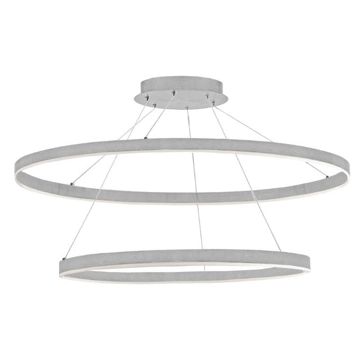 LED Steel Ring with Acrylic Diffuser Double Ring Chandelier - LV LIGHTING