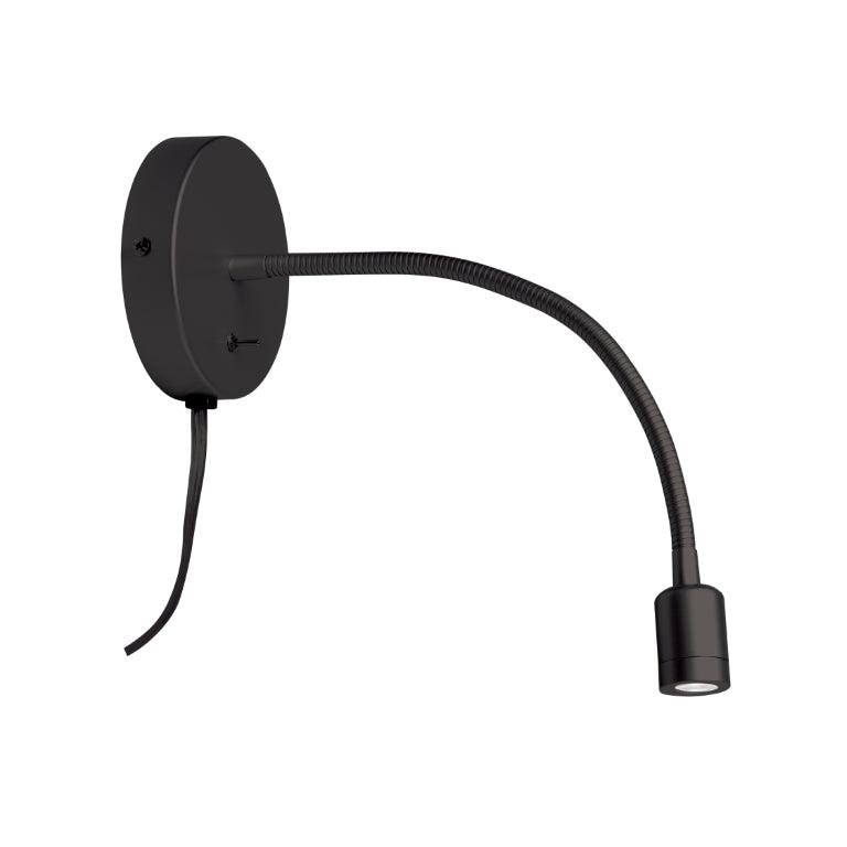 LED Matte Black Adjustable Arm Plug In Wall Sconce - LV LIGHTING