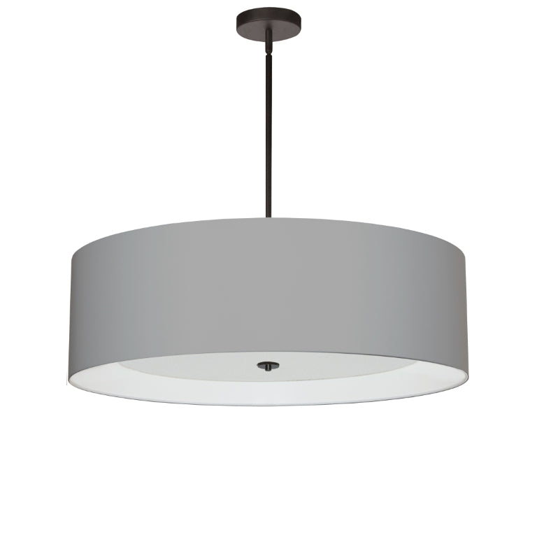 Steel Frame with Fabric Drum Shade Chandelier