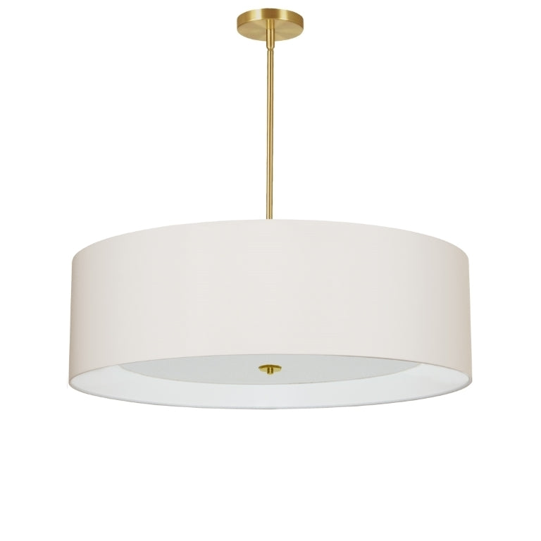Steel Frame with Fabric Drum Shade Chandelier