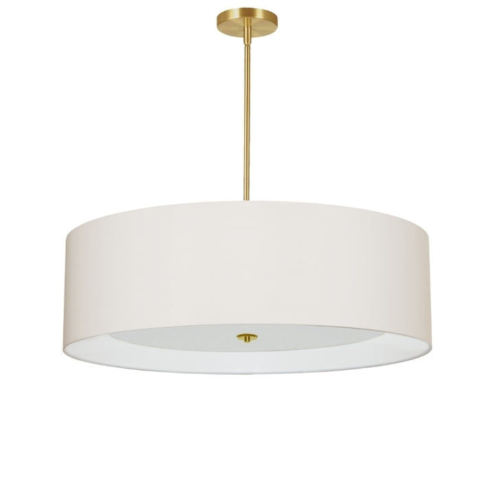 Steel Frame with Fabric Drum Shade Chandelier