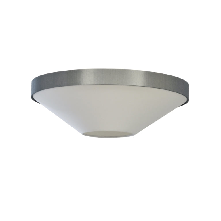Steel Frame with Fabric Conical Shade Flush Mount