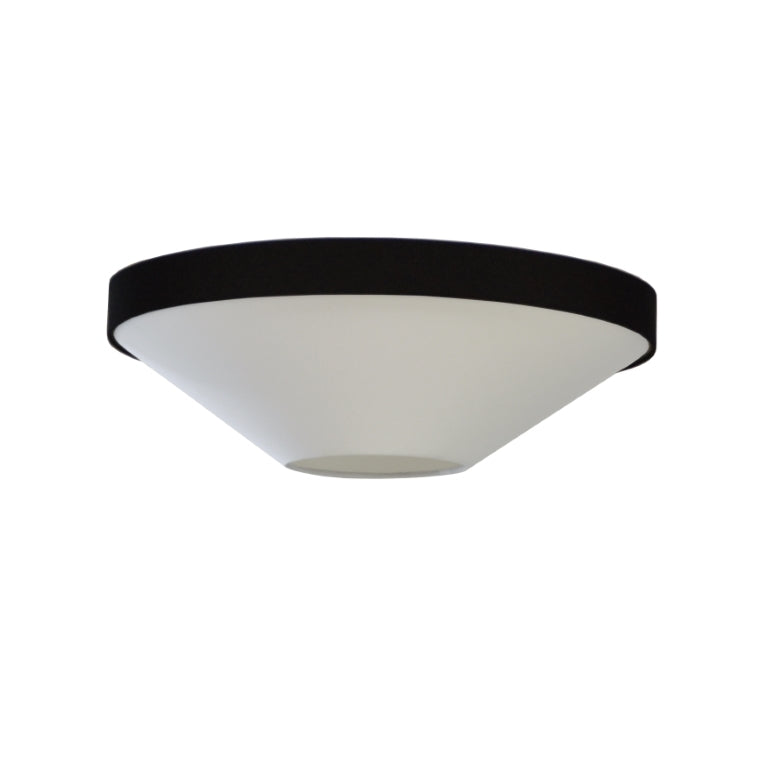 Steel Frame with Fabric Conical Shade Flush Mount