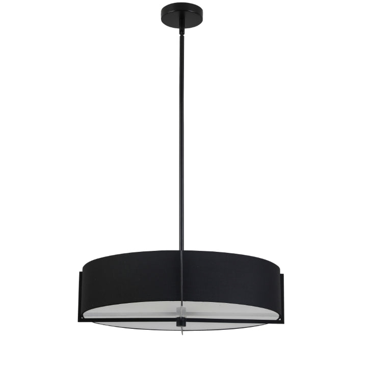 Steel Frame with Fabric Drum Shade Chandelier