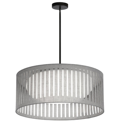 Steel Frame With Fabric Drum Shade Chandelier