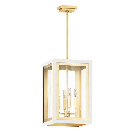 Neoclass Outdoor Pendant in White with Gold by Maxim Lighting