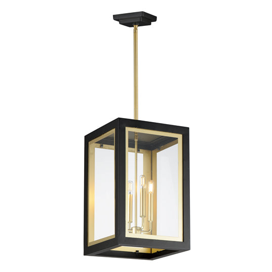 Neoclass Outdoor Pendant in Black with Gold by Maxim Lighting